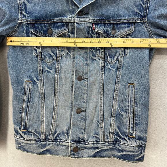 VTG Levi's Denim Jacket Men's S Blue Classic Trucker Jacket Vintage 80s Preppy - Picture 9 of 11